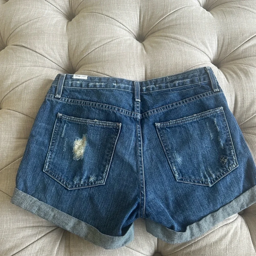 Lovers + Friends Blue Distressed Jean Shorts